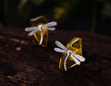 Amber Dragonfly Earring - Lotus Fun