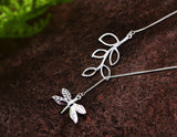 Dragonfly Leaves Necklace