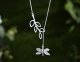 Dragonfly Leaves Necklace