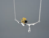 Dripping Honey & Bee Necklace