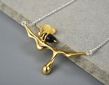 Dripping Honey & Bee Necklace