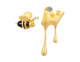 Dripping Honey & Bee Earring