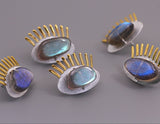 Golden Eyelash Brooch
