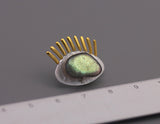 Golden Eyelash Brooch
