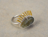 Golden Eyelashes Ring