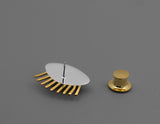 Golden Eyelash Brooch