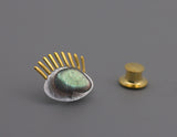 Golden Eyelash Brooch
