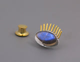 Golden Eyelash Brooch