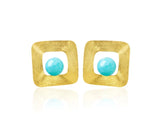 Freeform Square Stud Earring