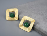 Freeform Square Stud Earring