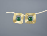 Freeform Square Stud Earring