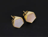 Gold Pentagon Geometric Earring - Lotus Fun