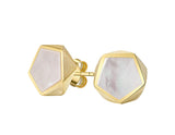 Gold Pentagon Geometric Earring - Lotus Fun
