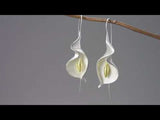 Calla Lily Flower Dangle Earrings
