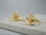 Iris Flower Dangle Earring