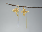 Iris Flower Dangle Earring
