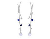 Lapis Tree Vines Earring - Lotus Fun