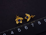 Lapis Flower Stud - Lotus Fun