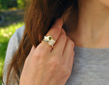 Peony Leaf Ring