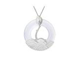Blooming Lotus Chalcedony Pendant