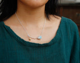 Aquamarine Lotus Necklace - Lotus Fun