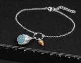 Aquamarine Lotus Bracelet - Lotus Fun
