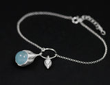 Aquamarine Lotus Bracelet - Lotus Fun