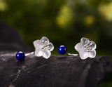 Crystal Lotus Lapis Earring - Lotus Fun
