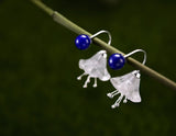 Crystal Lotus Lapis Earring - Lotus Fun