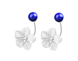 Crystal Lotus Lapis Earring - Lotus Fun