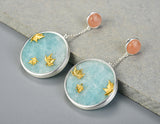 Maple Leaves Amazonite Earring