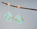 Maple Leaves Amazonite Earring