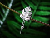 Monstera Leaf Brooch