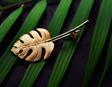 Monstera Leaf Brooch