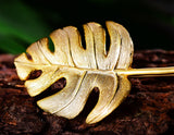 Monstera Leaf Brooch