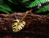 Monstera Leaf Brooch