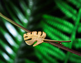 Monstera Leaf Brooch