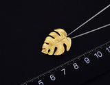 Gold Monstera Pendant - Lotus Fun