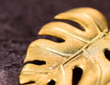 Gold Monstera Pendant - Lotus Fun
