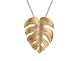 Gold Monstera Pendant - Lotus Fun