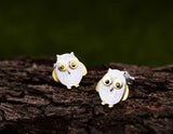 Sterling Silver | Owl Earring Stud - Lotus Fun