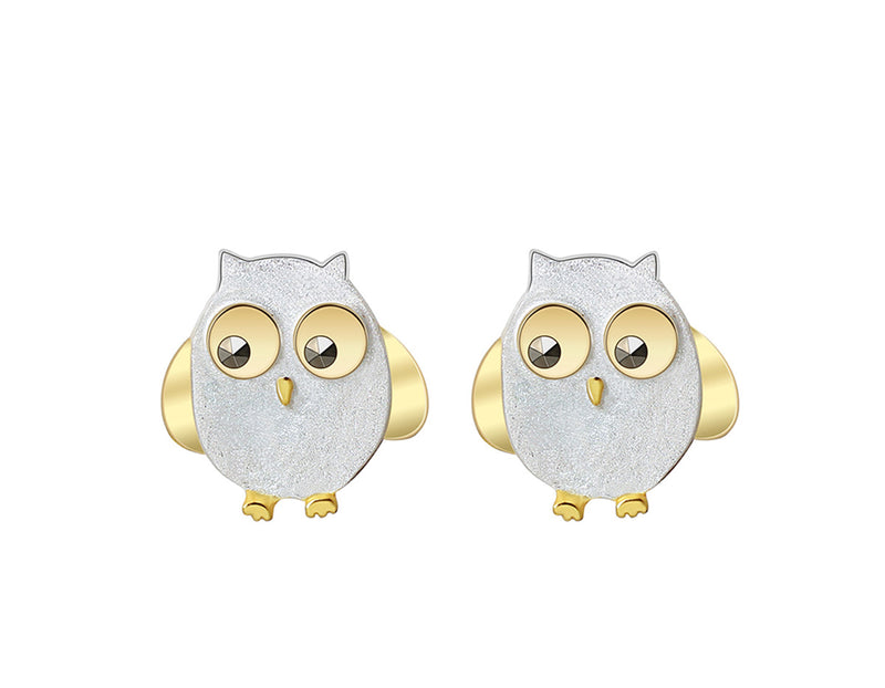 Sterling Silver | Owl Earring Stud - Lotus Fun