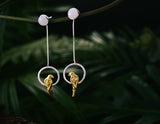 Sterling Silver Parrot Earring - Lotus Fun