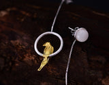 Sterling Silver Parrot Earring - Lotus Fun