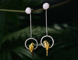 Sterling Silver Parrot Earring - Lotus Fun