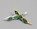 Peapod Brooch