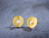 Pearl in a Circle Earring