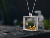 Playful Cat Pendant - Lotus Fun