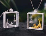 Playful Cat Pendant - Lotus Fun