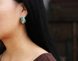 Plum Blossom Aventurine Earring - Lotus Fun